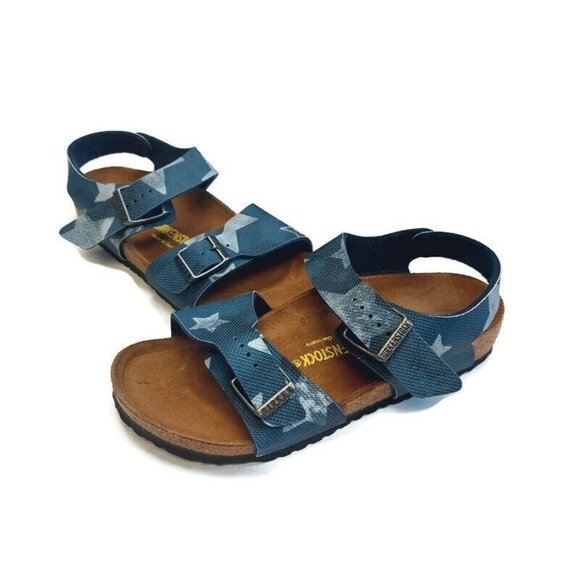Birkenstock Womens New York Kinder Birko-Flor Sandals Blue EU 33 US L2 NARROW - Picture 5 of 9